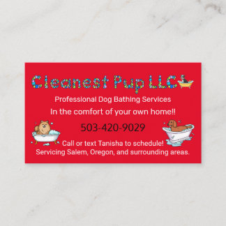 Cleanest Pup LLC Business Card Visitenkarte