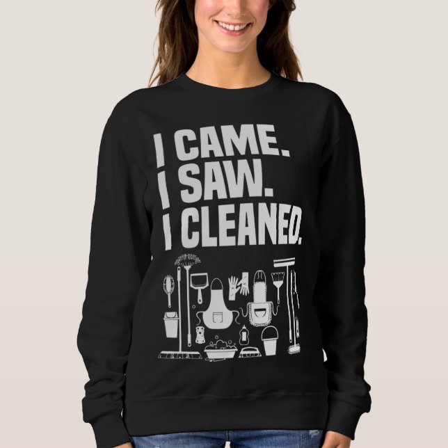 Cleaning  House Cleaner And Housekeeper Sweatshirt (Vorderseite)