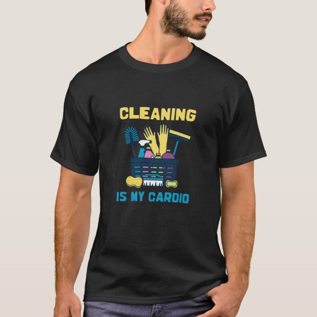Cleaning Lady Cardio Housekeepers Maid Graphic T-Shirt (Vorderseite)