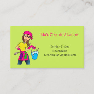 Cleaning Ladys Company Business Card Visitenkarte