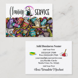 Cleaning Service Housekeeping  Business Card Visitenkarte