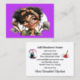 Cleaning Service Housekeeping  Business Card Visitenkarte