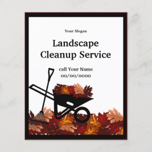 Cleanup Herbst Verlass Raking Service Event Flyer
