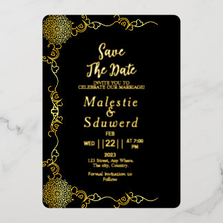 Clear Acrylic Wedding Luxury Save the Date Folieneinladung