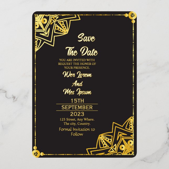 Clear Acrylic Wedding Save the Date Folieneinladung (Vorderseite)