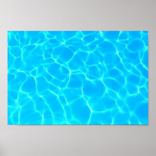Clear Blue Pool Water Foto Poster