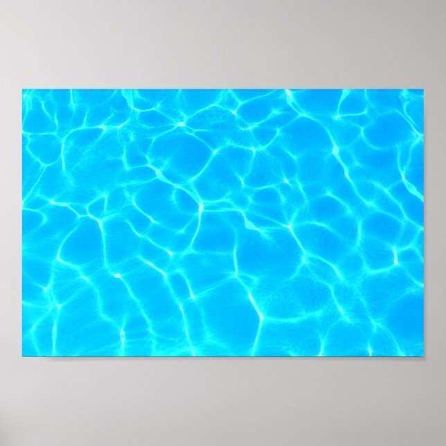 Clear Blue Pool Water Foto Poster (Vorne)