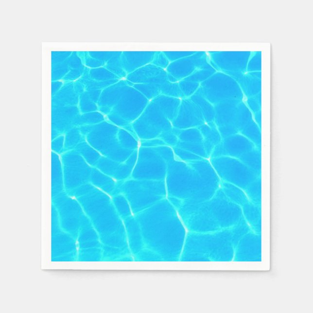 Clear Blue Pool Water Foto Serviette (Vorderseite)