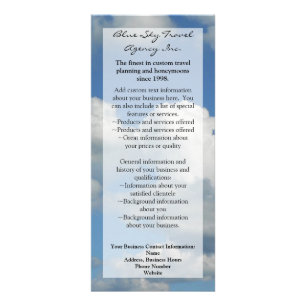 Clear Blue Sky Werbekarte