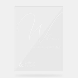 Clear Calligraphic Welcome to Our Wedding Sign Acrylschild