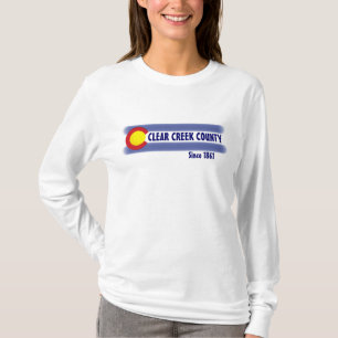 Clear Creek Landkreis Colorado Flag Ladys hoodie T-Shirt