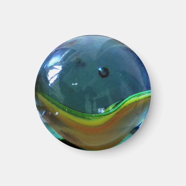 Clear Glass Marble Effects Magnet (Vorne)