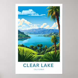 Clear Lake California Travel Print Poster