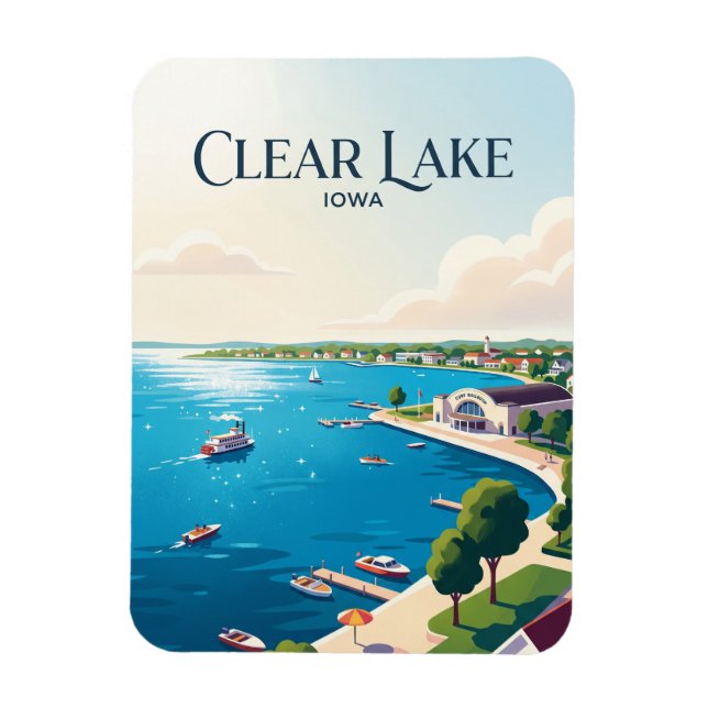 Clear Lake USA Magnet (Vertikal)