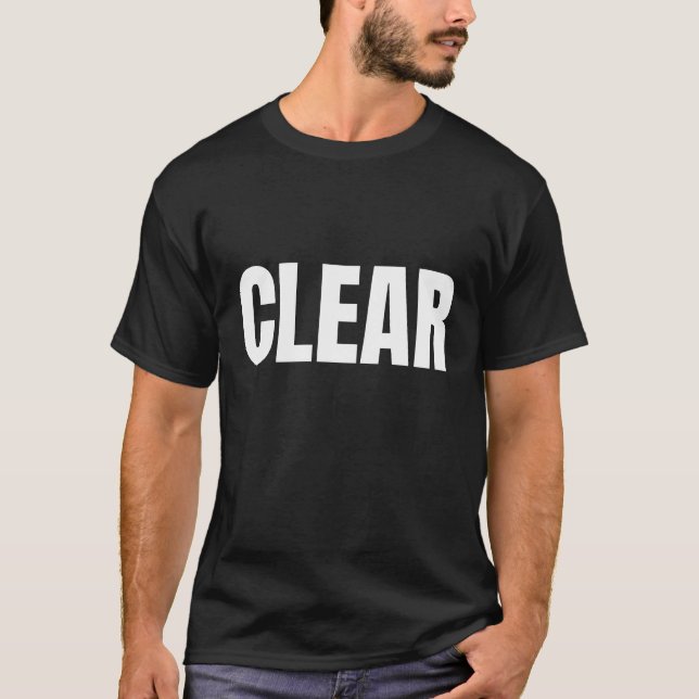 Clear Minimal Typography White T-Shirt (Vorderseite)