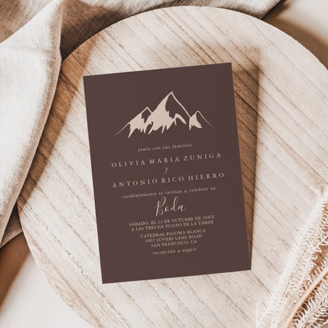 Clear Mountain Country Spanish Boda Wedding Einladung (Von Creator hochgeladen)