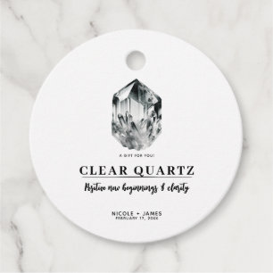 Clear Quartz Kristall Anfänge & Klarheit Hochzeit Geschenkanhänger