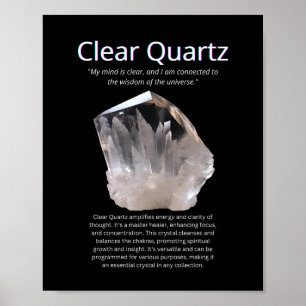 Clear Quarz Stone Crystal Bedeutung Poster
