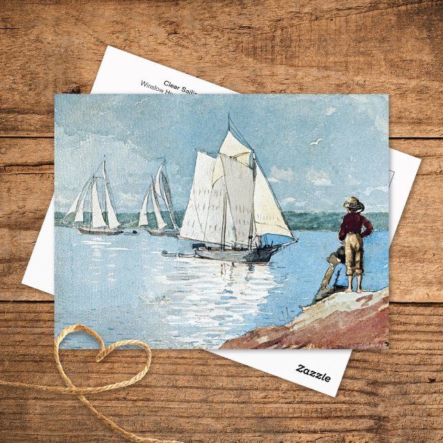 Clear Sailing Ships Winslow Homer Postkarte (Von Creator hochgeladen)