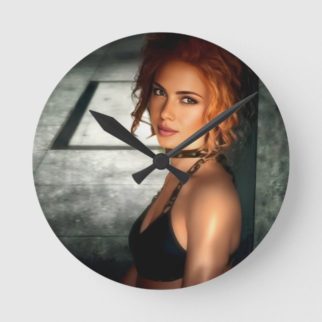 Clear Shadows wall clock Runde Wanduhr (Vorderseite)