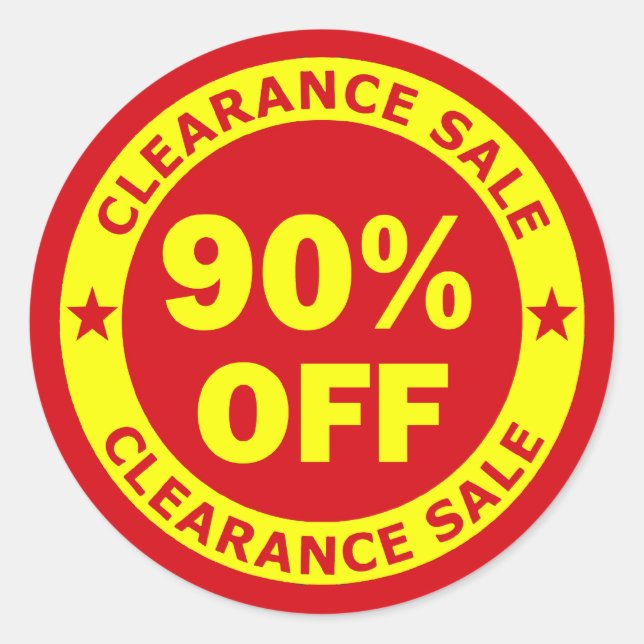 Clearance Sale 90 % billiger Runder Aufkleber (Vorderseite)