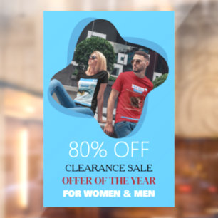 Clearance Sale Angebot benutzerdefiniertes Fenster Fensteraufkleber