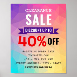 CLEARANCE SALE DISCOUNT POSTER