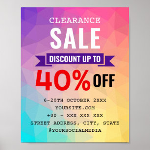 CLEARANCE SALE DISCOUNT POSTER