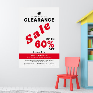 "Clearance Sale Store Business Discount Poster" Poster