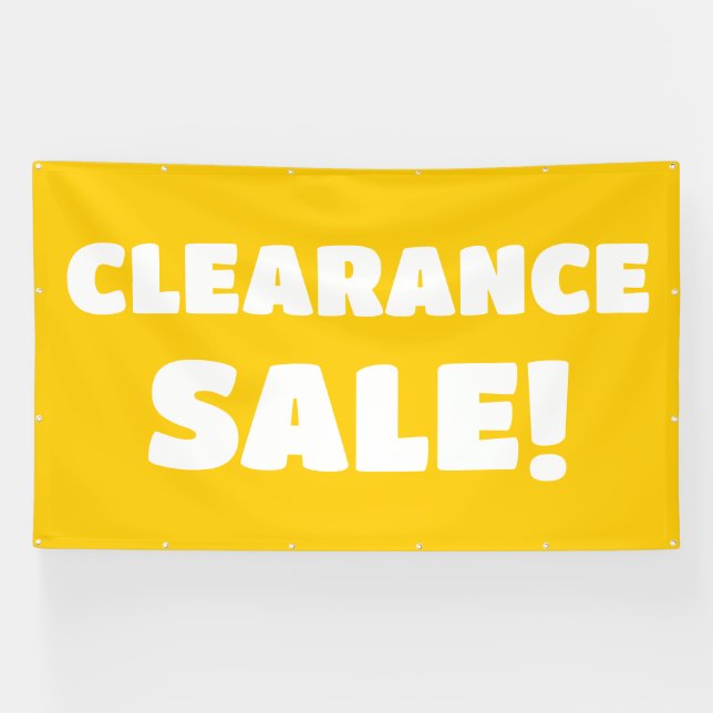 Clearance Verkauf! Yellow Banner (Horizontal)