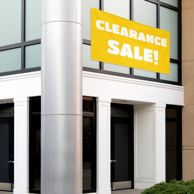 Clearance Verkauf! Yellow Banner (Äußeres Gebäude)