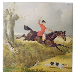Clearing eines Ditch, 1839 (Öl auf Panel) Fliese