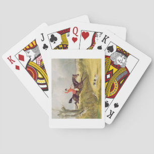 Clearing eines Ditch, 1839 (Öl auf Tafel) Spielkarten