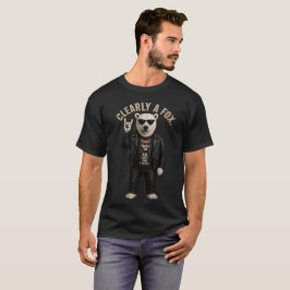 Clearly a Fox Funny Rock Polar Bear Graphic T-Shirt
