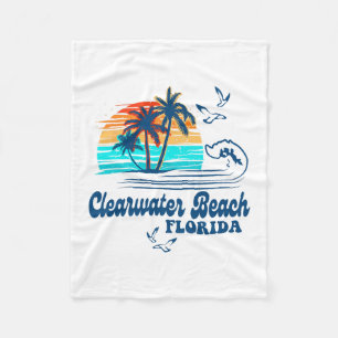 Clearwater Beach Florida 2025 Sonnenuntergang Vint Fleecedecke