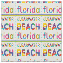 Clearwater Beach, Florida. Farbiges Textmuster