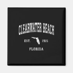 Clearwater Beach Florida Fl Vintage Sport Athletik Magnet