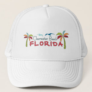 Clearwater Beach Florida künstlerische Palmen Truckerkappe