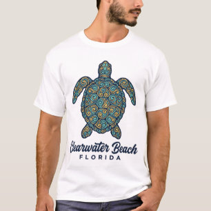 Clearwater Beach Florida Meeresschildkröte Vektor  T-Shirt