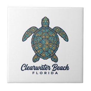Clearwater Beach Florida Meeresschildkröte Vektord Fliese