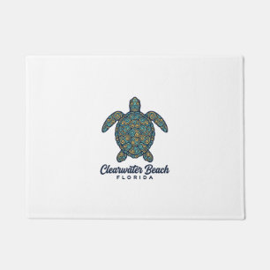 Clearwater Beach Florida Meeresschildkröte Vektord Fußmatte