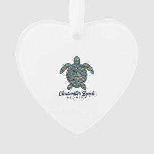Clearwater Beach Florida Meeresschildkröte Vektord Ornament