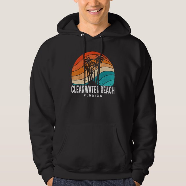 Clearwater Beach Florida Palm Tree Beach Souvenir Hoodie (Vorderseite)