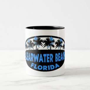 Clearwater Beach Florida Palmen Zweifarbige Tasse