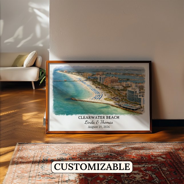 Clearwater Beach Florida Poster, Aquarell Poster (Von Creator hochgeladen)