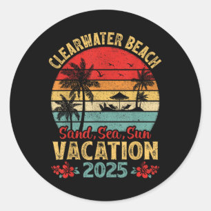 Clearwater Beach Florida Sand Meer Sonne Urlaub 20 Runder Aufkleber