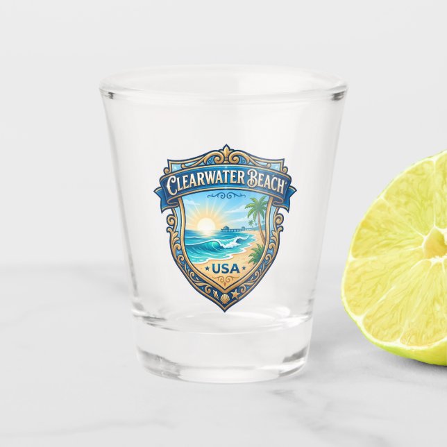 Clearwater Beach Florida Schnapsglas (Vorderseite)