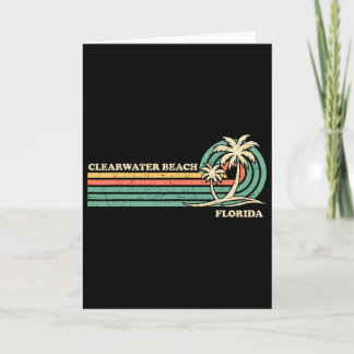 Clearwater Beach Florida Sommer Vintage Familienur Karte