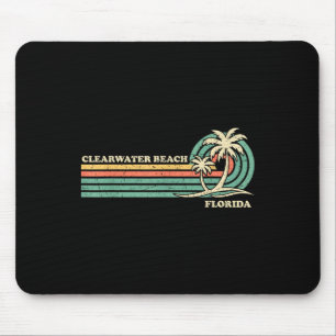 Clearwater Beach Florida Sommer Vintage Familienur Mousepad