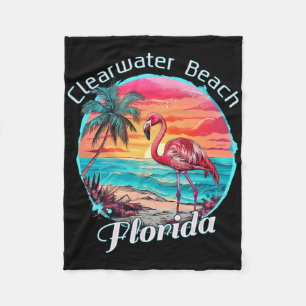 Clearwater Beach Florida Strand Flamingo Tropisch Fleecedecke